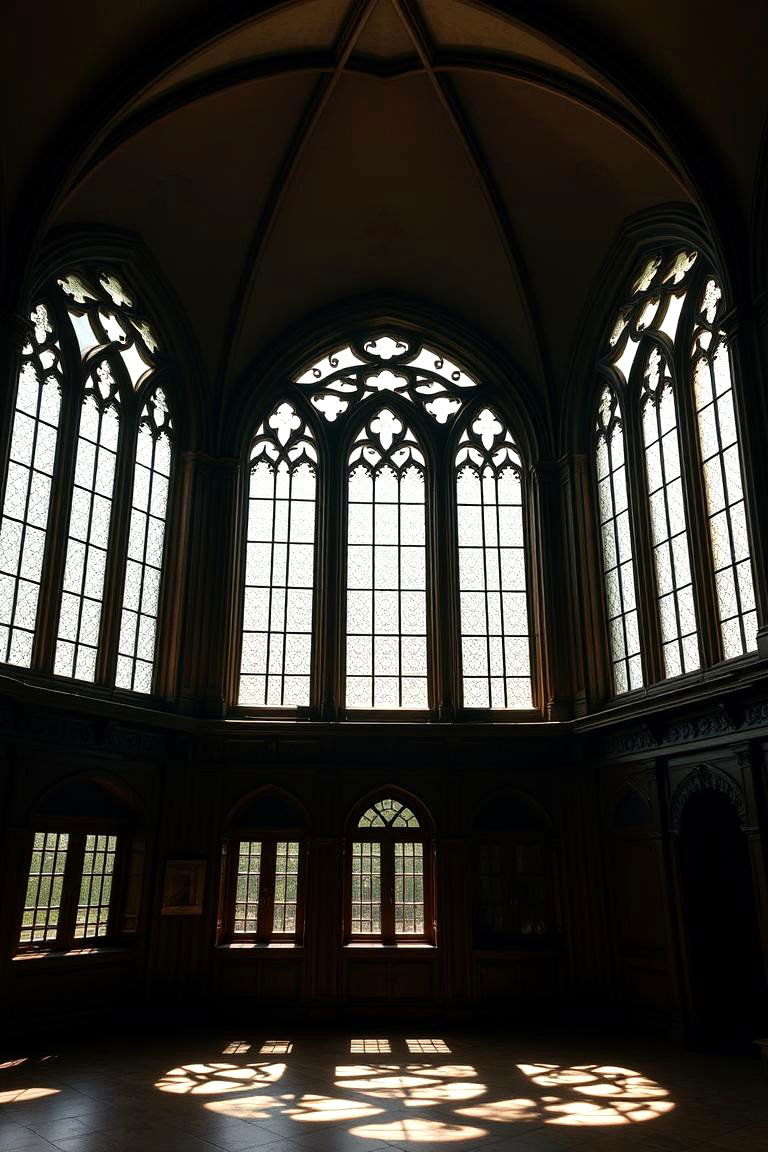 Gothic Arched Windows - 24 Dark Academia Interior Design Ideas