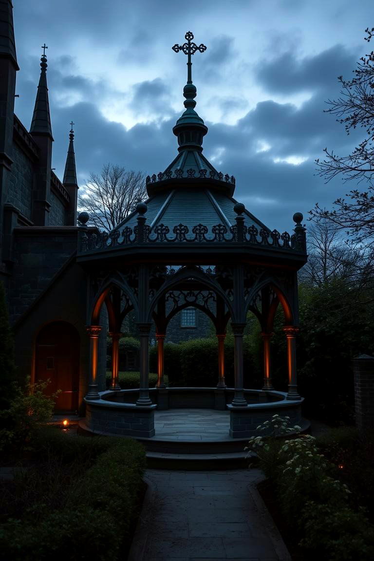 Gothic Inspired Gazebo - 24 Backyard Gazebo Ideas