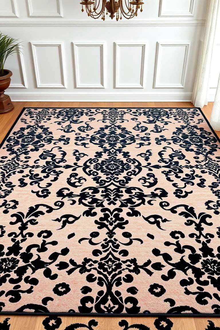 Gothic Patterned Area Rugs - 24 pastel goth bedroom ideas