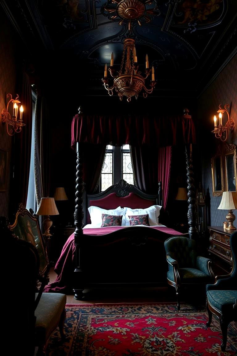 Gothic Romance Bedroom - 24 Fantasy Bedroom Ideas