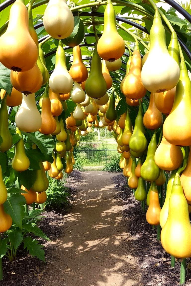 Gourd Tunnel - 24 Sensory Garden Ideas