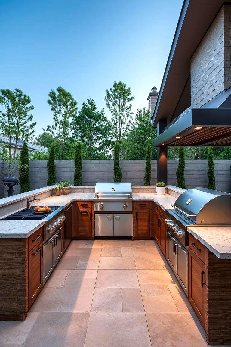 Gourmet Chefs Dream Kitchen - 24 L Shaped Outdoor Kitchen Ideas