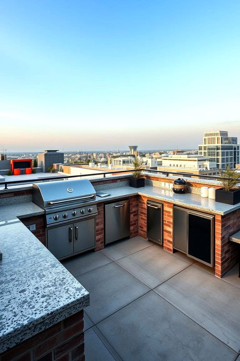 Gourmet Outdoor Kitchen - 24 Rooftop Deck Ideas