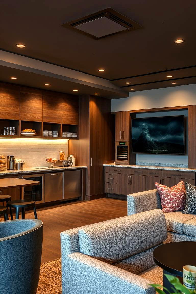 Gourmet Snack and Entertainment Hub - 24 Luxury Man Cave Ideas