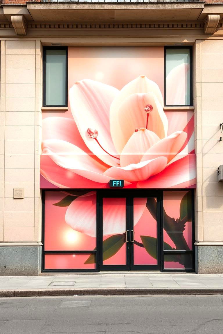 Graceful Gardenia Glow - 24 Flower Murals on Buildings