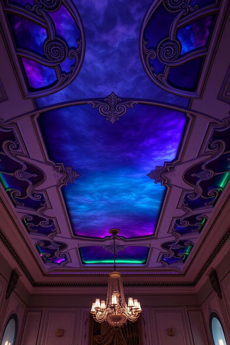 Graceful Jewel Toned Ceiling Designs - 24 Ways to Decorate With Jewel Tones