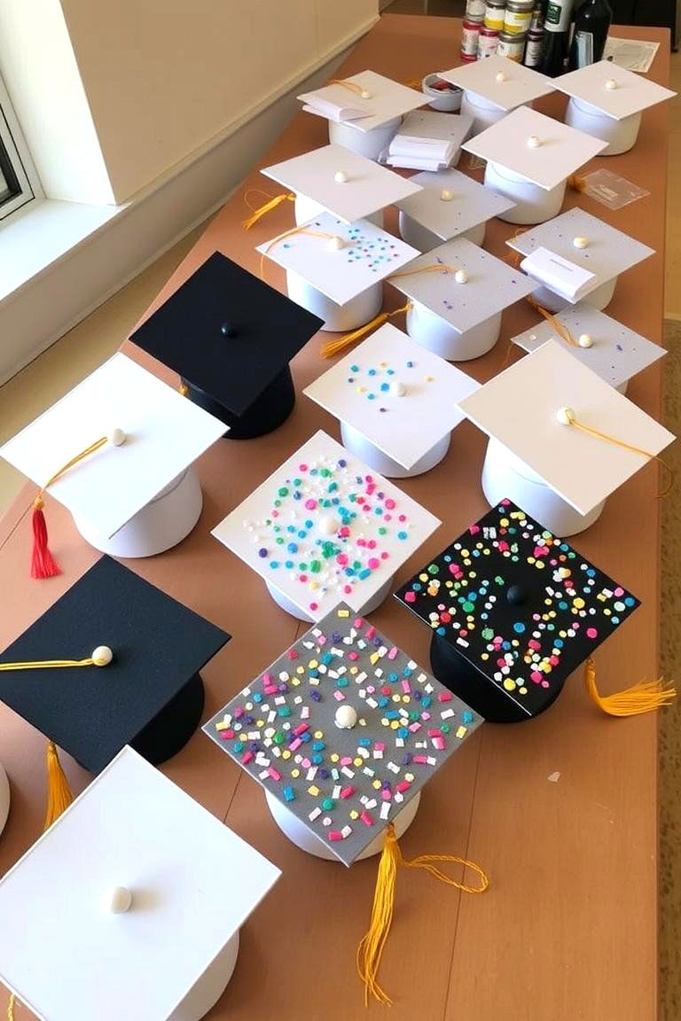 Graduation Cap Craft Station - 24 Graduation Party Ideas