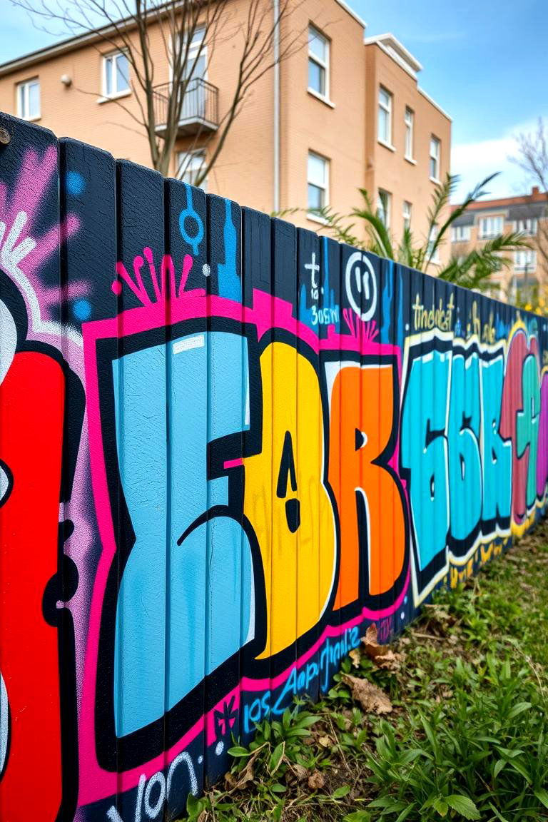 Graffiti Inspired Urban Fence Art - 24 Fence Art Ideas