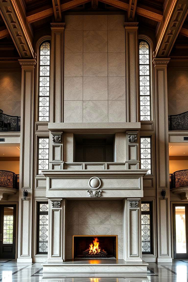 Grand Architectural Feature - 24 Two-story Fireplace Ideas