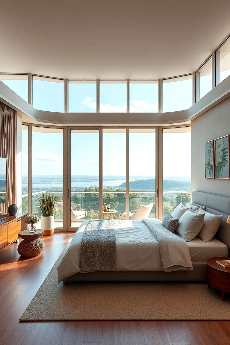 Grand Balcony Connection - 24 Large Bedroom Design Ideas