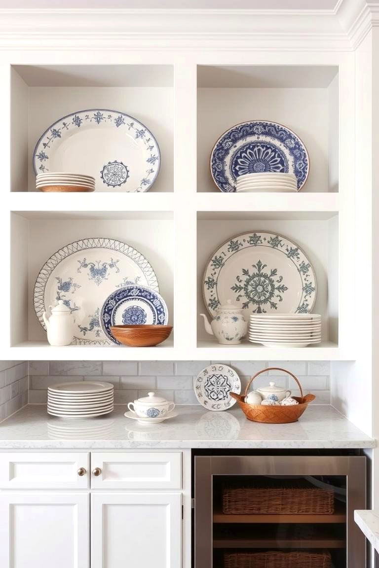 Grand Presentations Storing Elegant Serving Platters - 24 Open Shelving Kitchen Ideas