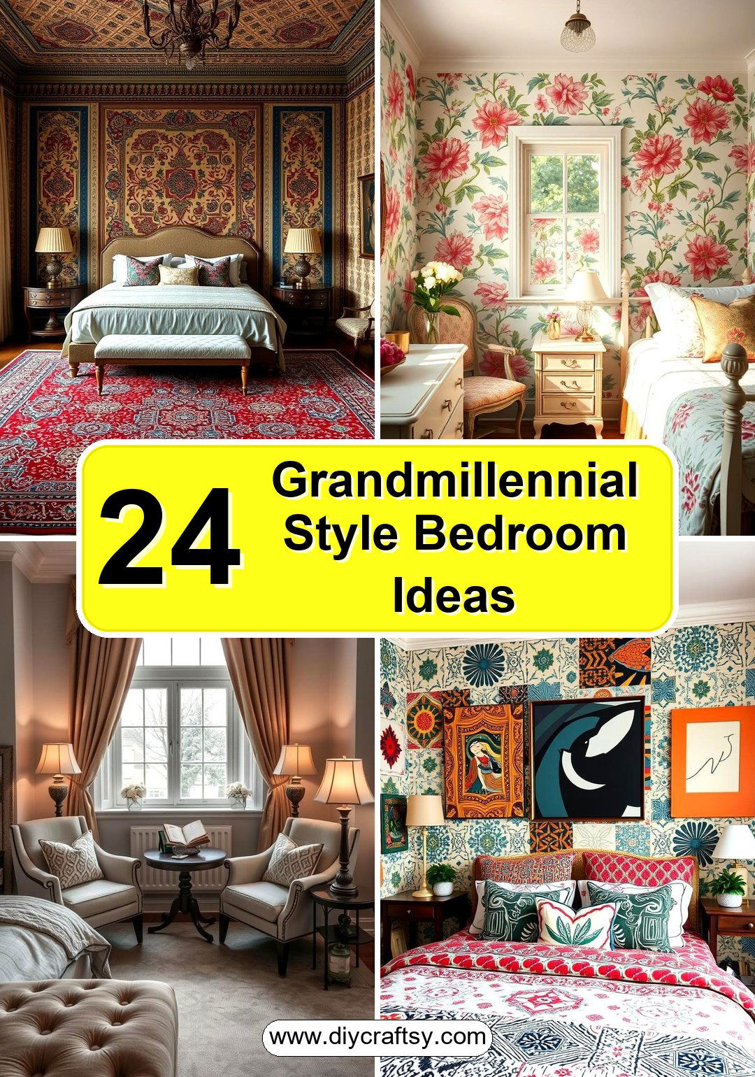 Grandmillennial Style Bedroom Ideas