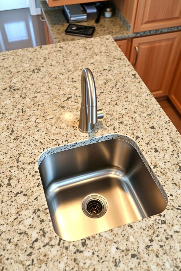 Granite Around the Sink - 24 Granite Kitchen Countertop Ideas