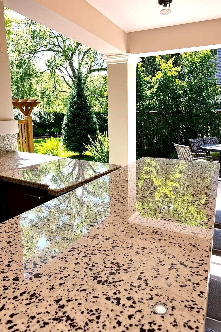 Granite Countertops - 24 Types of Outdoor Kitchen Countertops