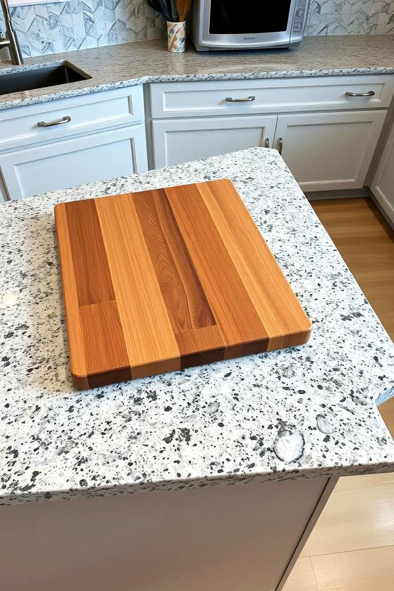 Granite Countertops with Integrated Cutting Boards - 24 Granite Kitchen Countertop Ideas