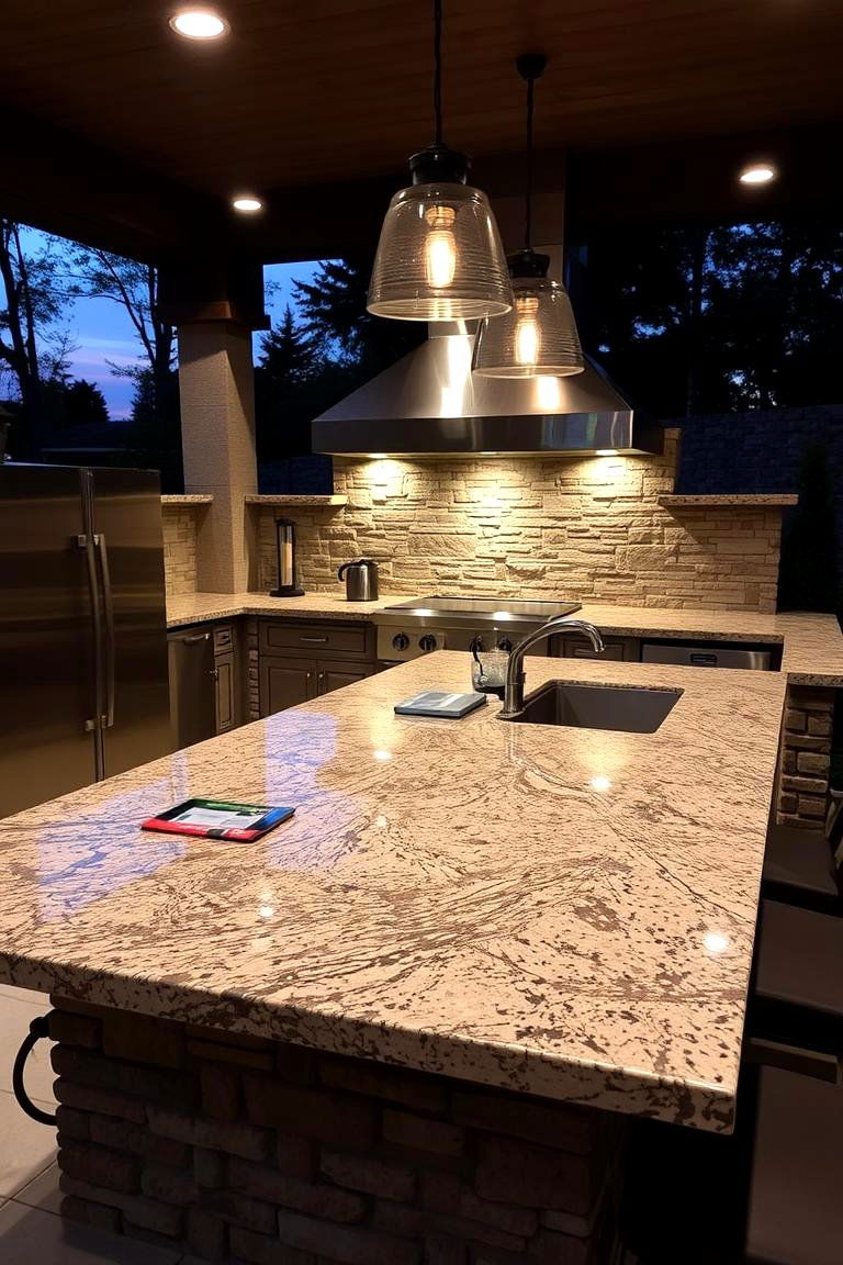Granite Countertops - 24 Outdoor Kitchen Countertop Ideas