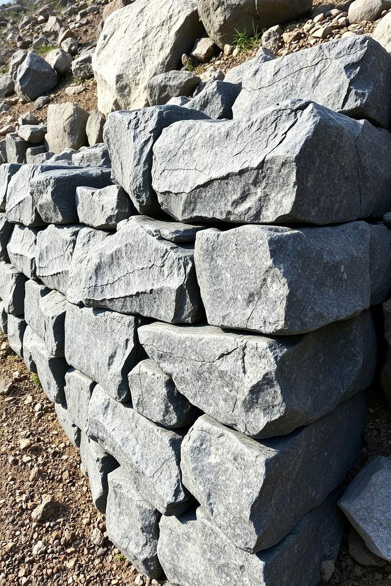 Granite Rock Retaining Wall - 24 Natural Rock Retaining Wall Ideas