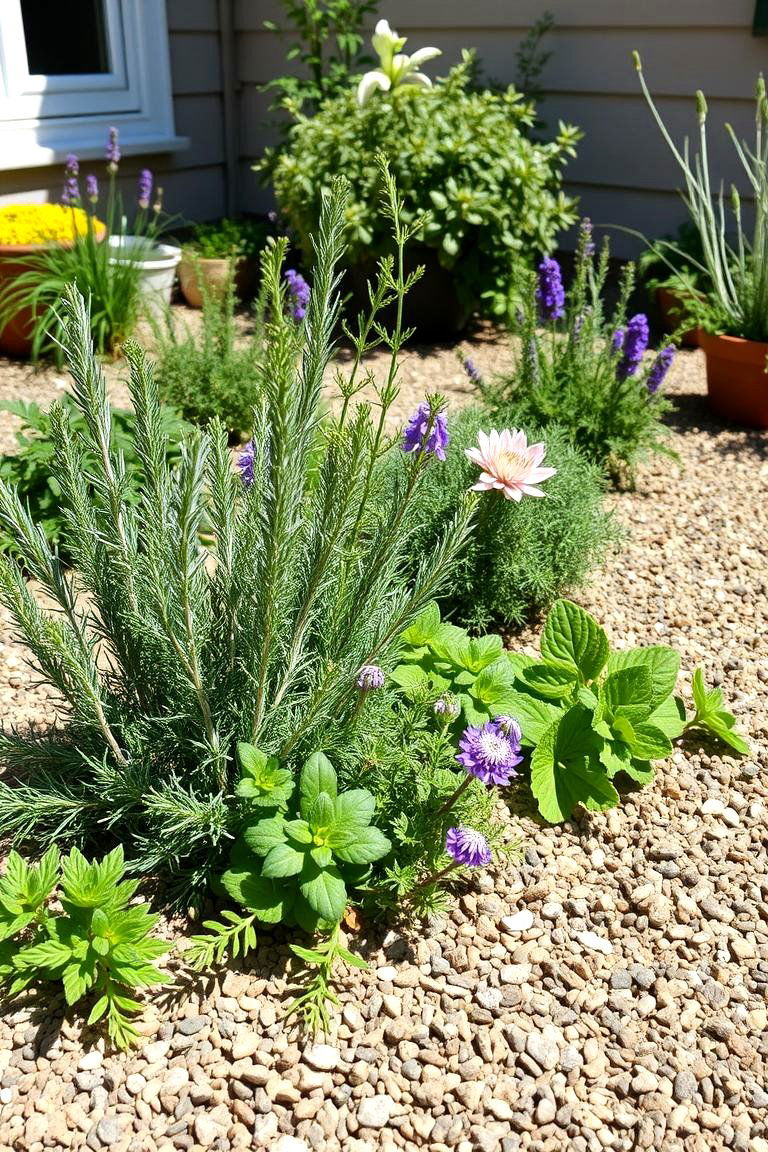 Gravel Garden with Herbs for Culinary Use - 24 Gravel Garden Ideas