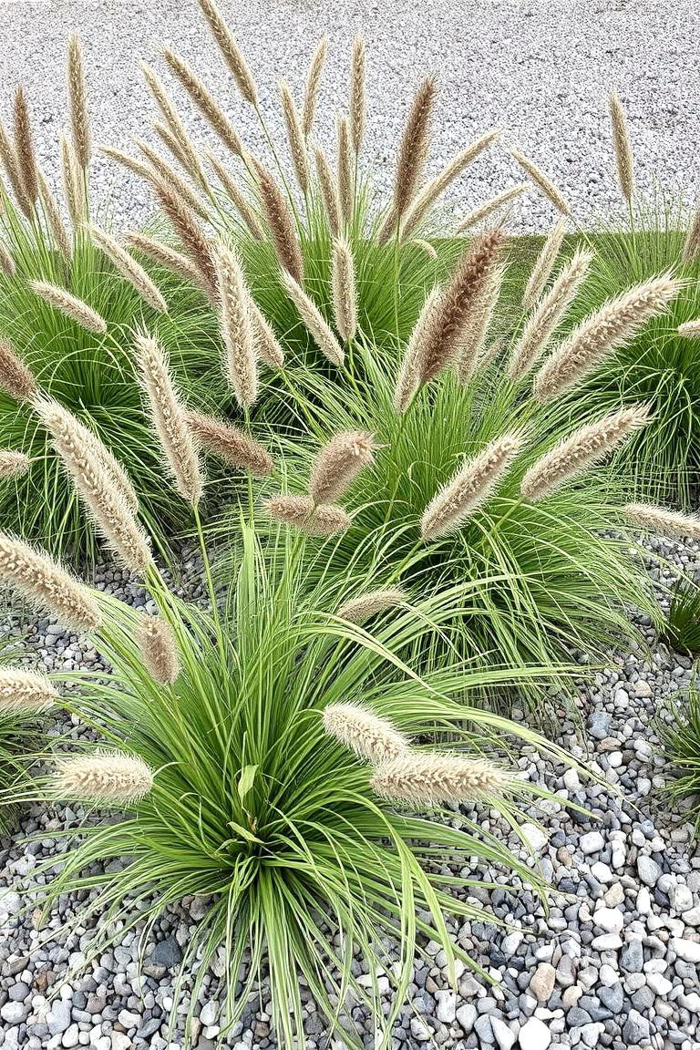 Gravel Garden with Ornamental Grasses - 24 Gravel Garden Ideas