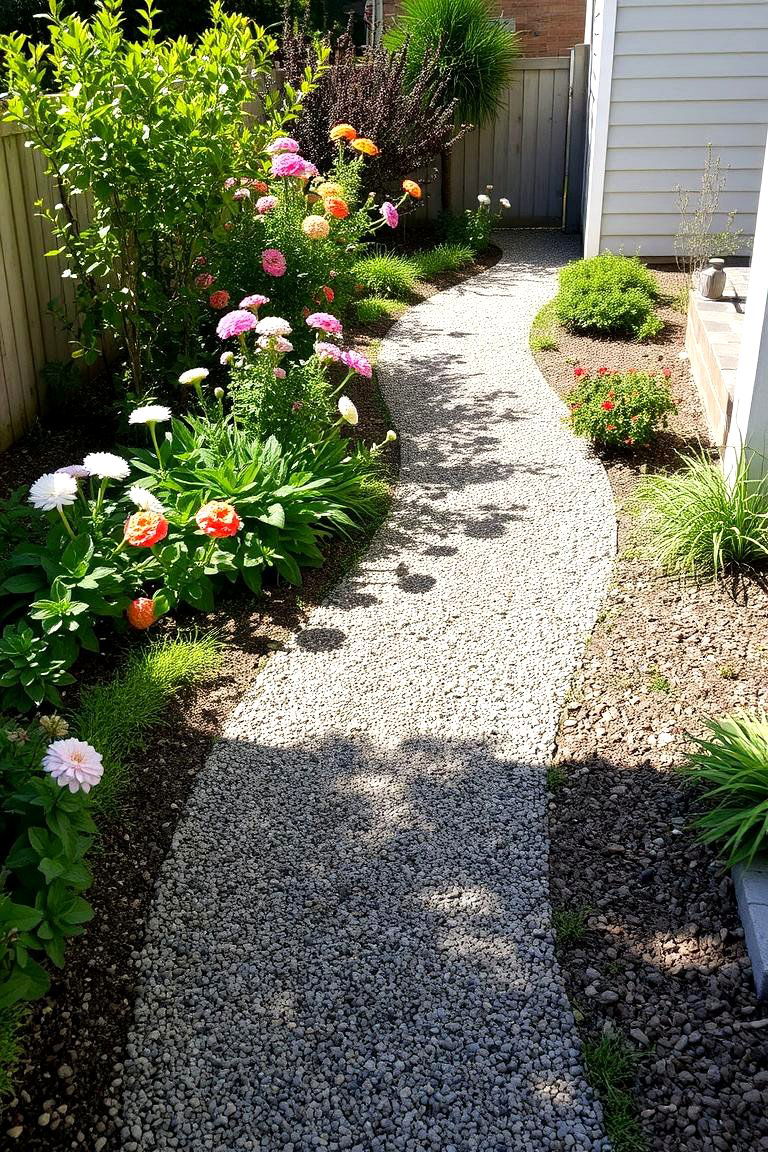 Gravel Pathway Charm - 24 Small Backyard Landscaping Ideas