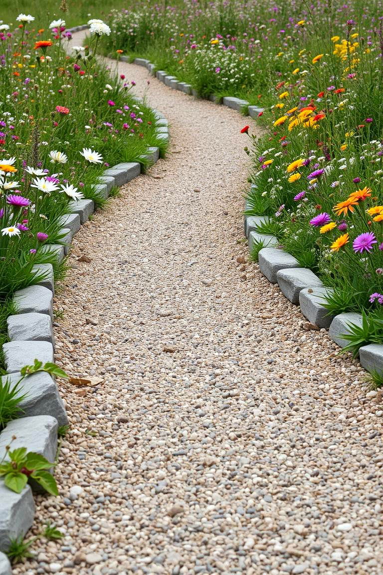 Gravel Pathways with Rustic Charm - 24 Natural Walkway Ideas