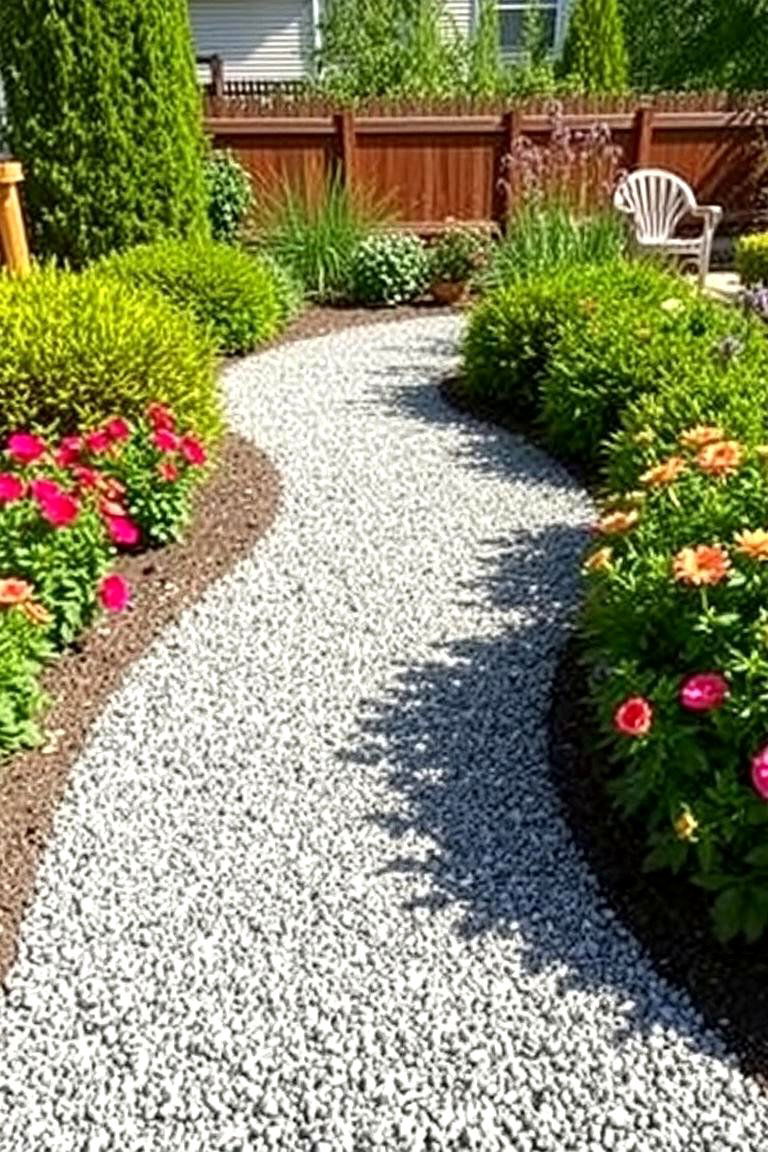 Gravel Pathways - 24 Cheap Backyard Makeover Ideas