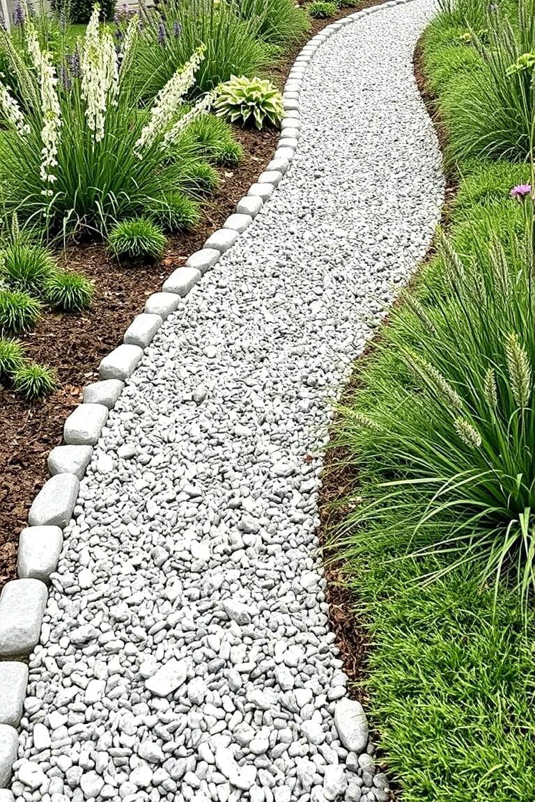 Gravel Stone Edging - 24 Stone Garden Edging Ideas