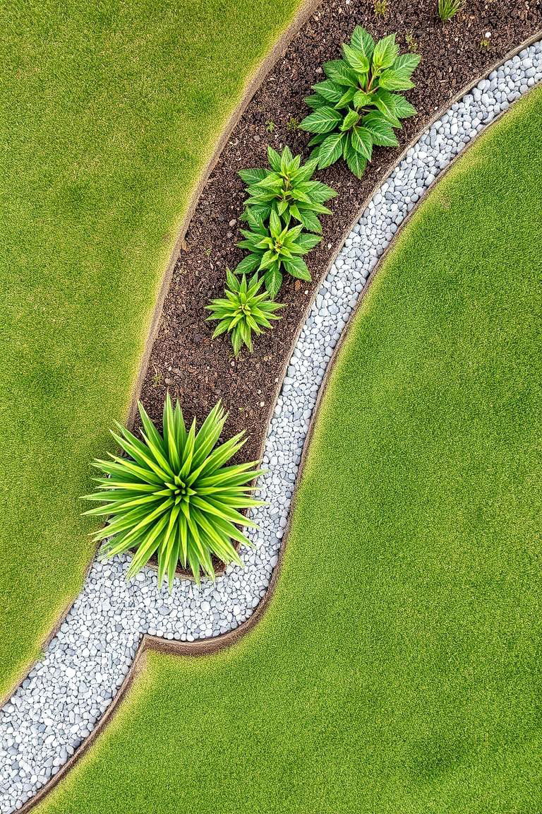 Gravel Trench Edging for a Subtle Border - 24 Mulch Edging Ideas