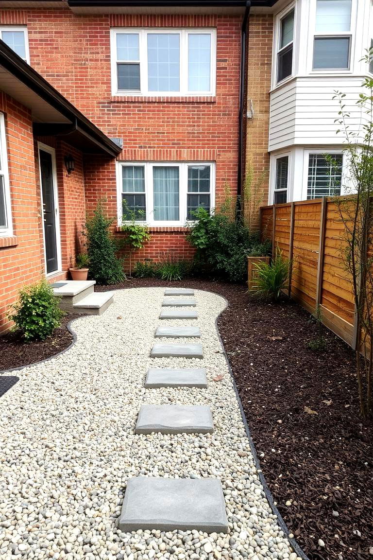 Gravel or Stepping Stone Pathways - 24 Townhouse Backyard Ideas