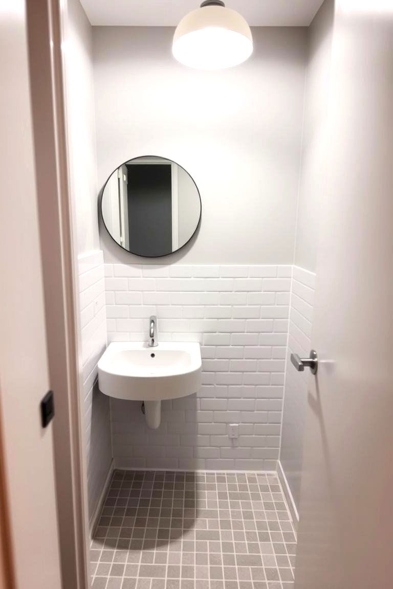 Gray Floors in a Small Bathroom - 24 Gray Floor Bathroom Ideas