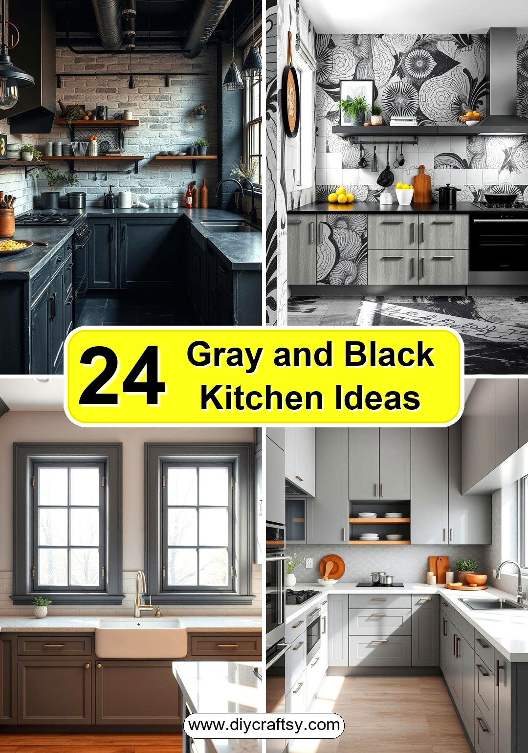 Gray and Black Kitchen Ideas