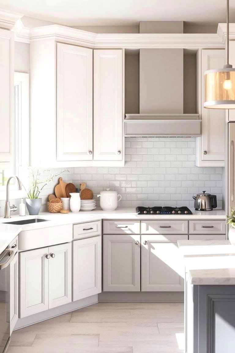 Gray and White Two Tone Kitchen for Contrast and Elegance - 24 Gray Kitchens