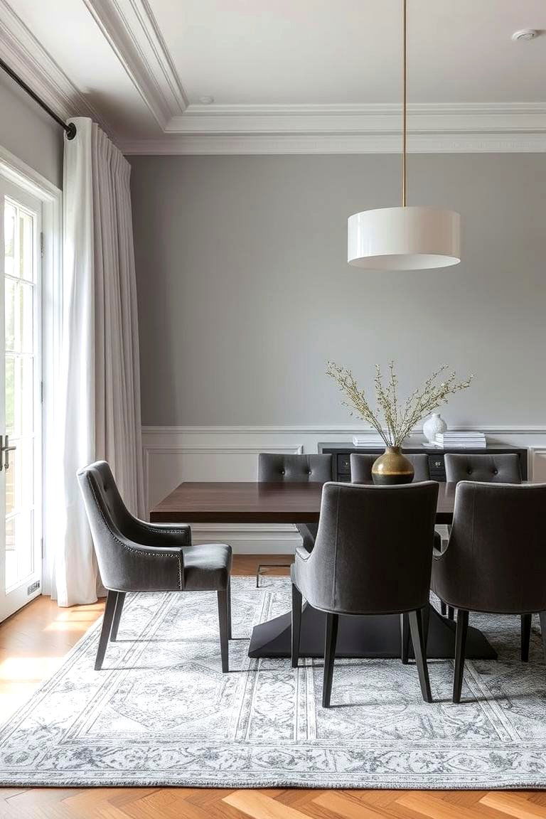 Gray on Gray Layers - 24 Gray Dining Room Ideas