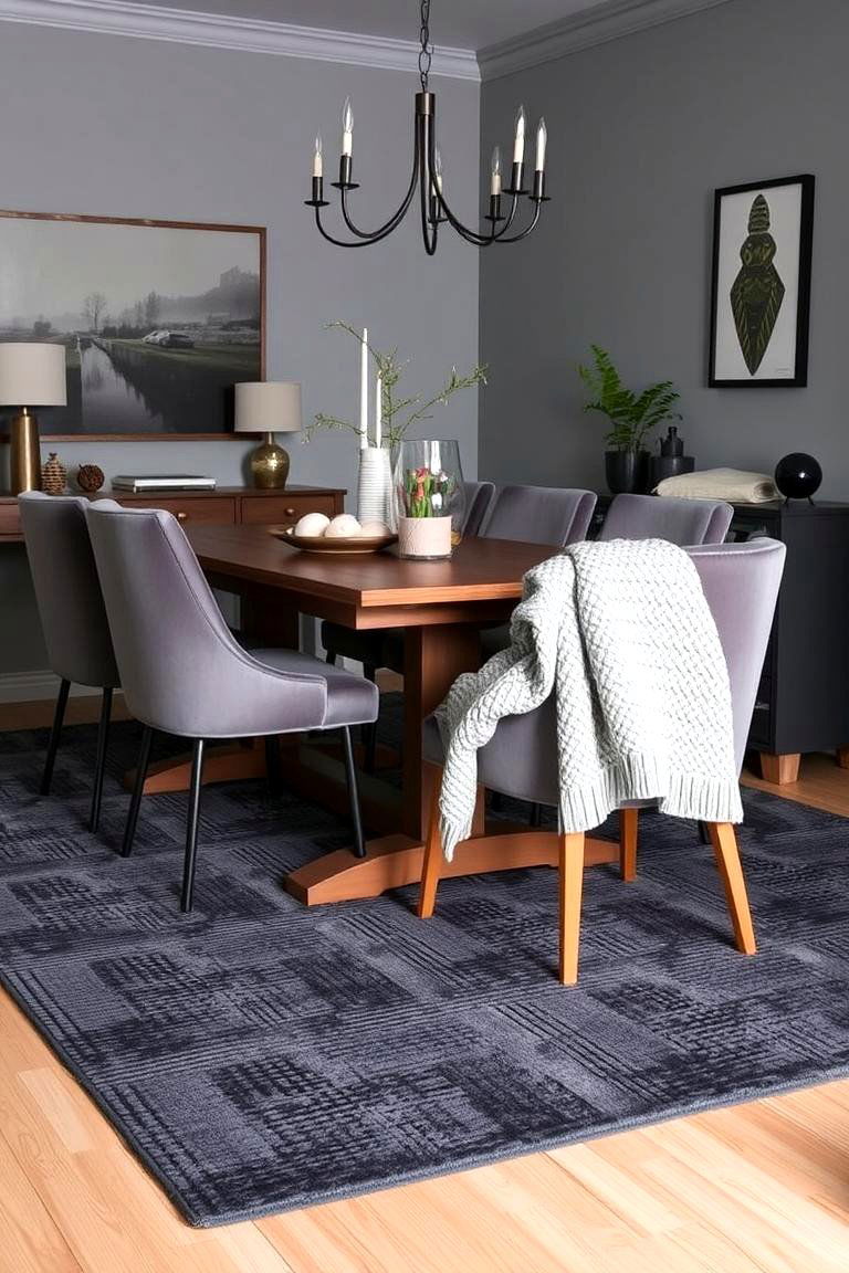Gray with Textured Textiles - 24 Gray Dining Room Ideas