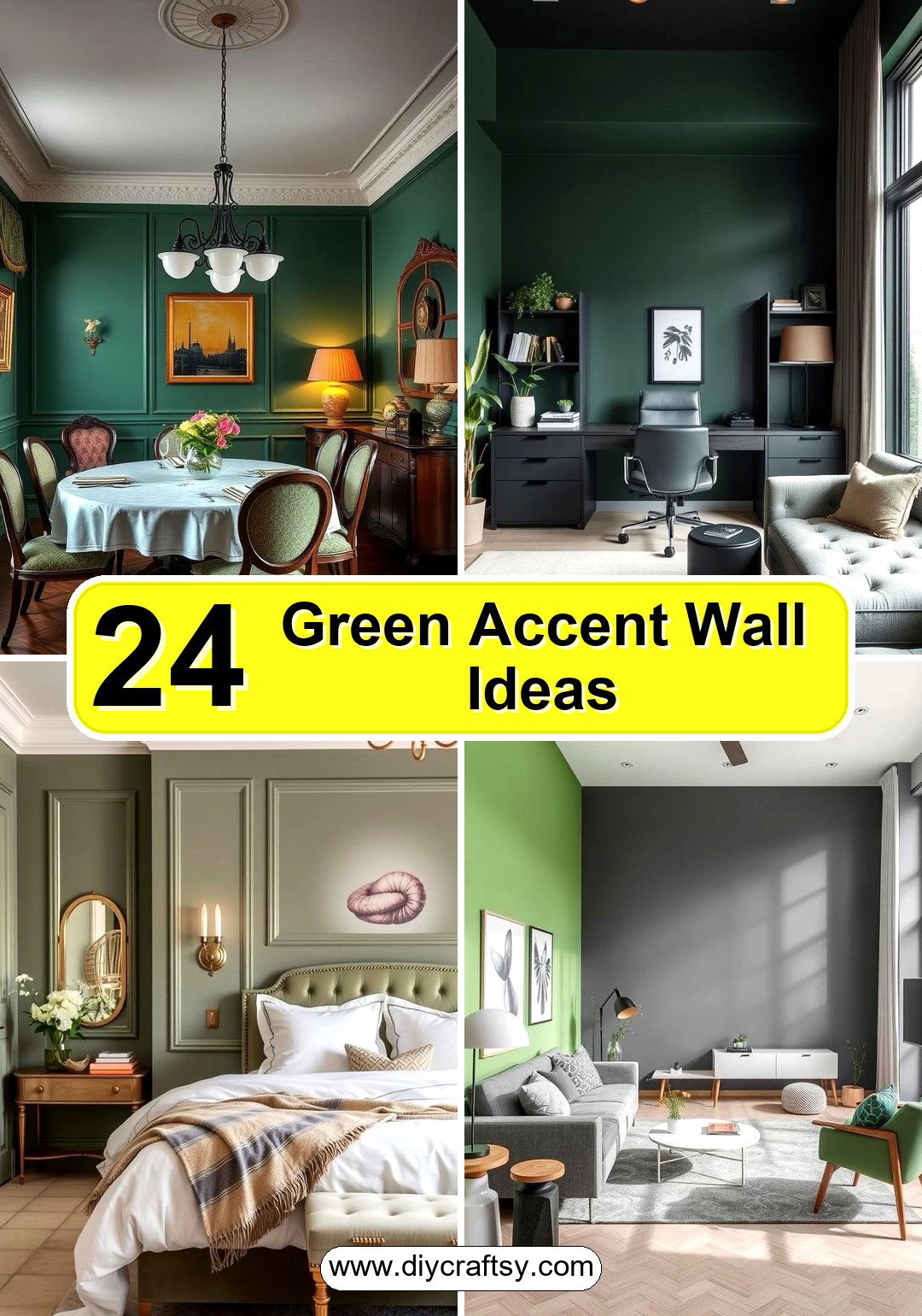 Green Accent Wall Ideas
