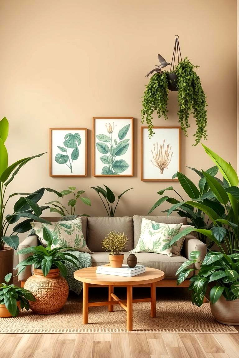 Green Accents in a Khaki Haven - 24 Khaki Bedroom Ideas