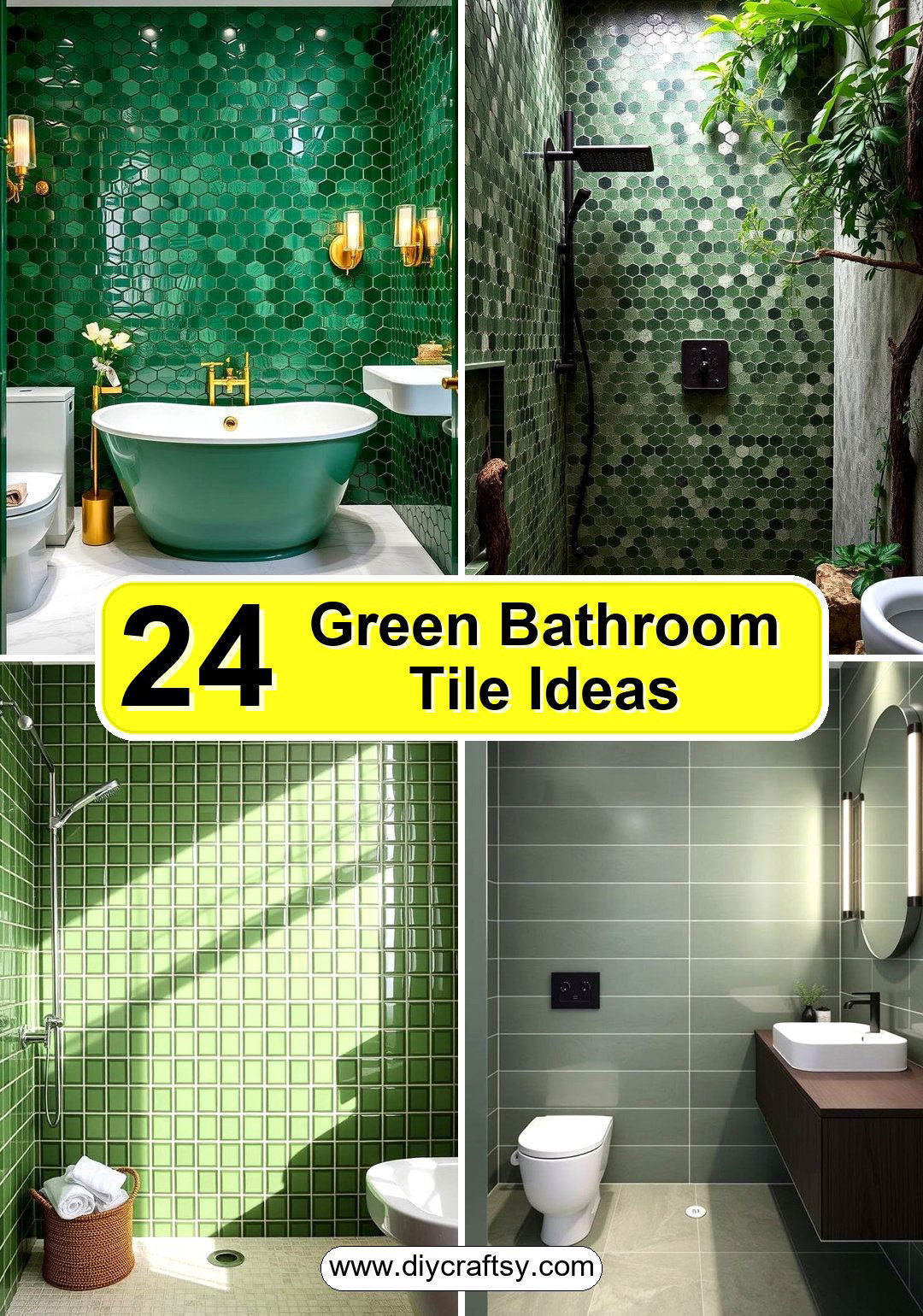 Green Bathroom Tile Ideas