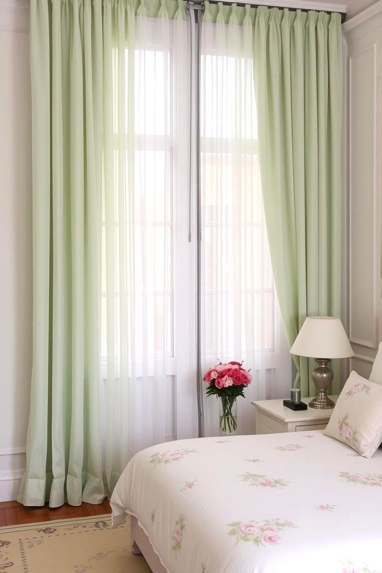 Green Curtains - 24 Green Bedroom Ideas