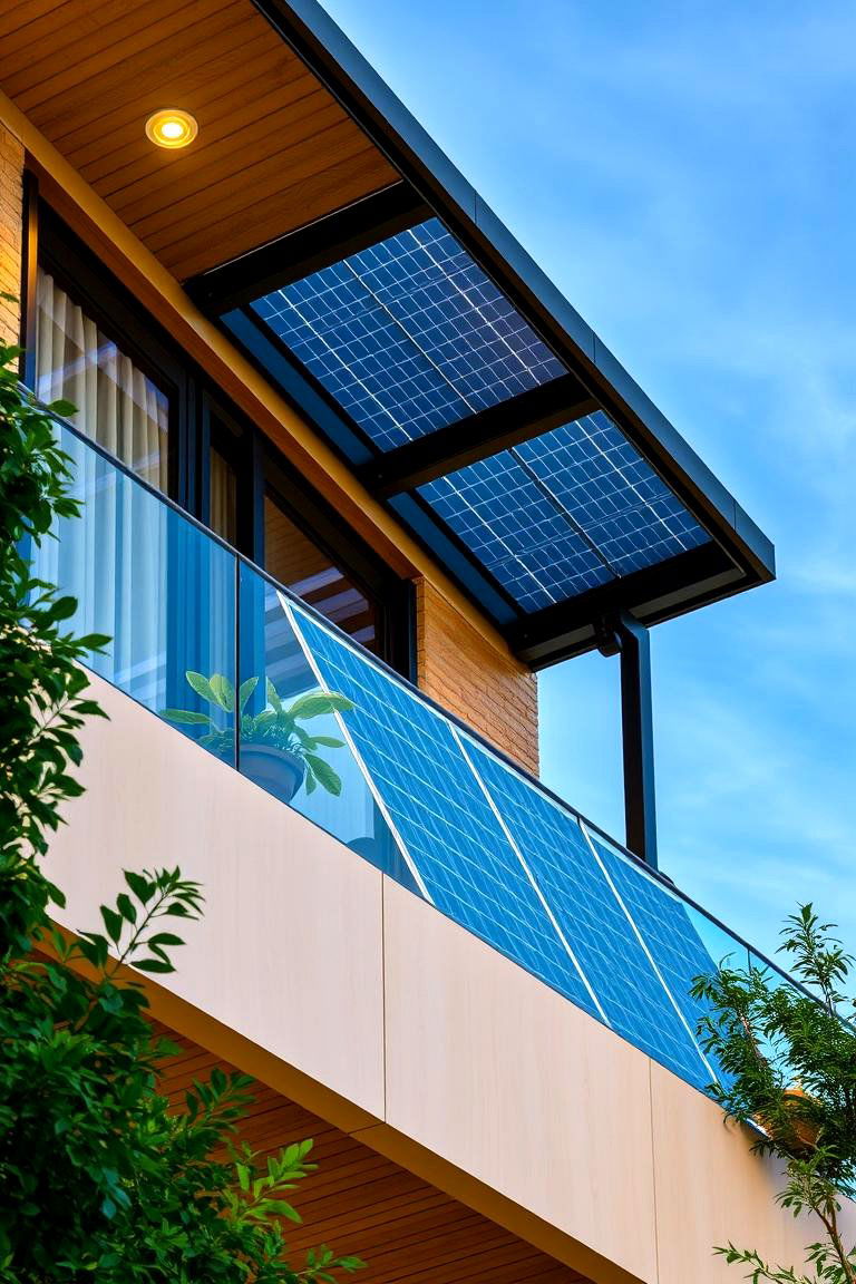 Green Energy and Solar Integration - 24 Penthouse Balcony Ideas