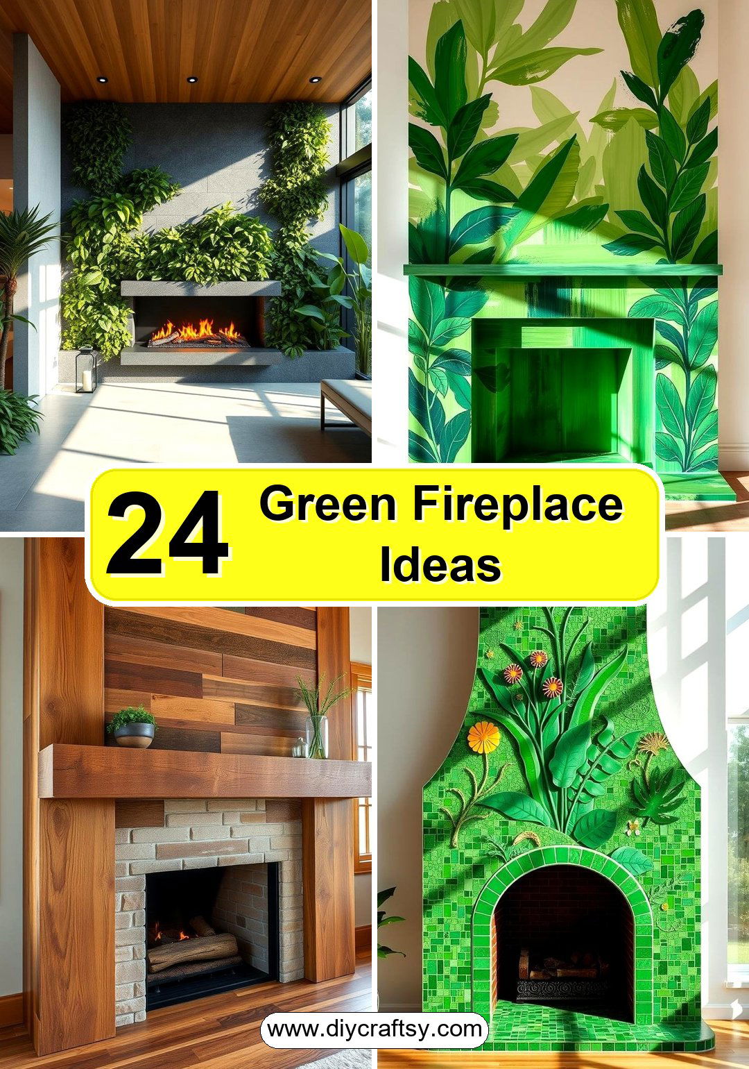 Green Fireplace Ideas