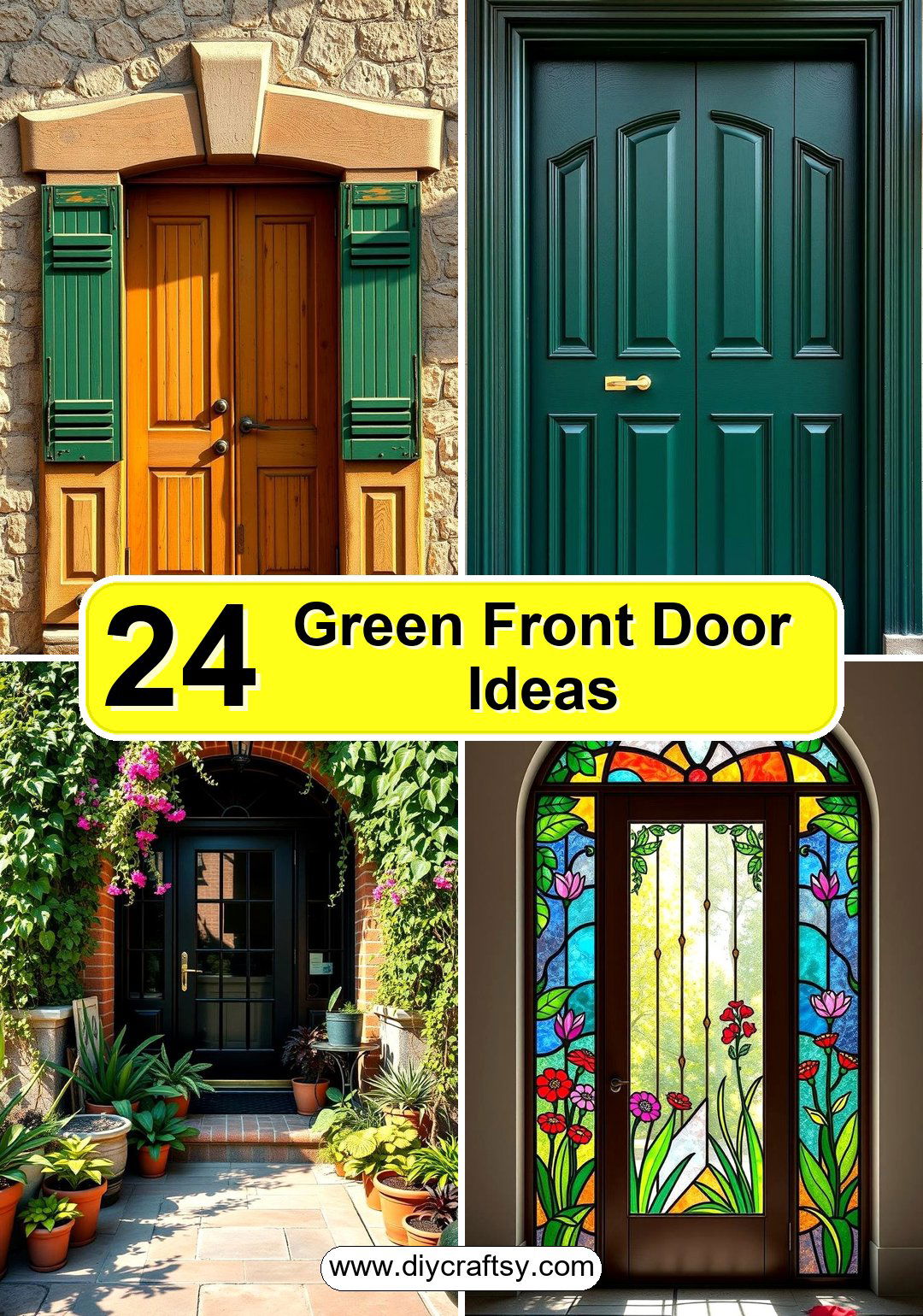 Green Front Door Ideas