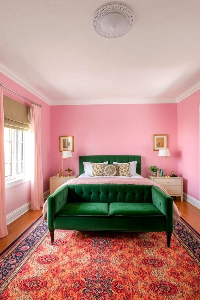 Green Furnishings Delight - 24 Pink and Green Bedroom Ideas
