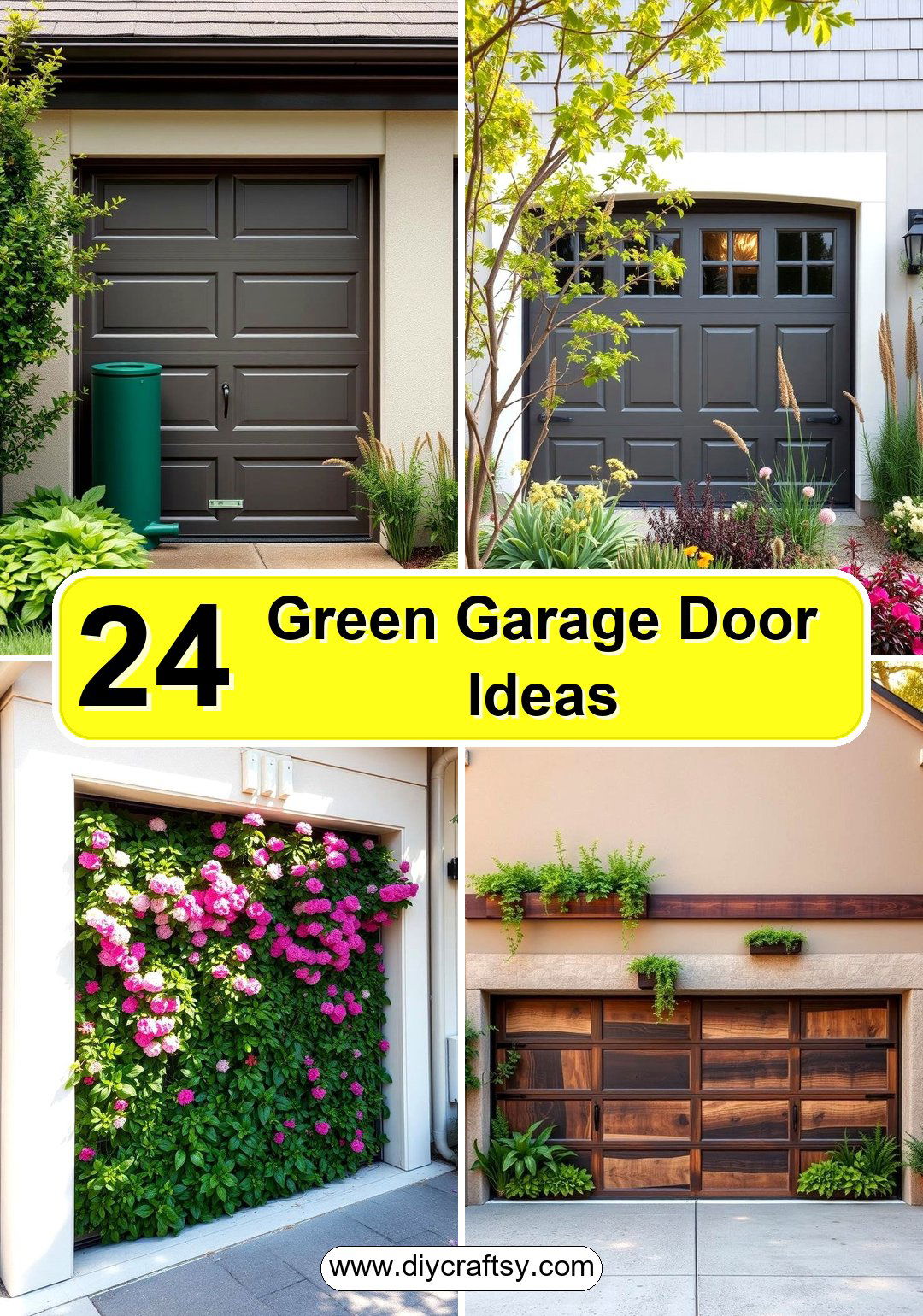 Green Garage Door Ideas