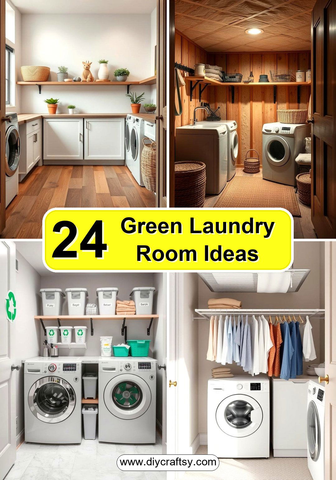 Green Laundry Room Ideas