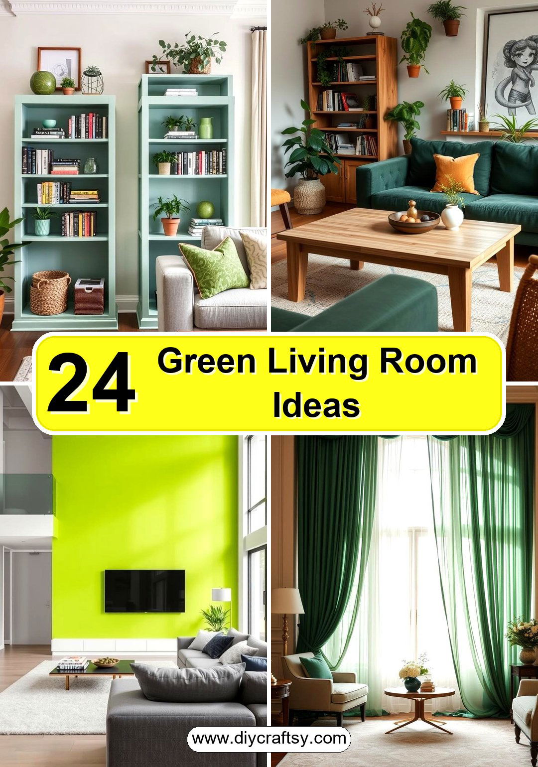 Green Living Room Ideas