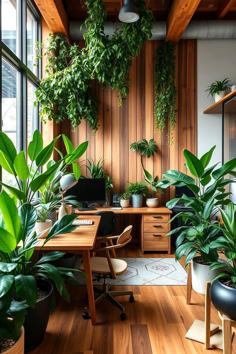 Green Oasis Background - 24 Home Office Background Ideas