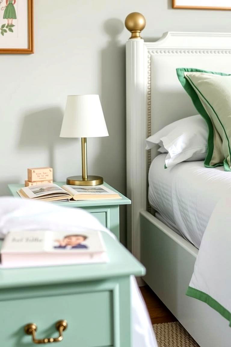 Green Painted Nightstands - 24 Green Bedroom Ideas