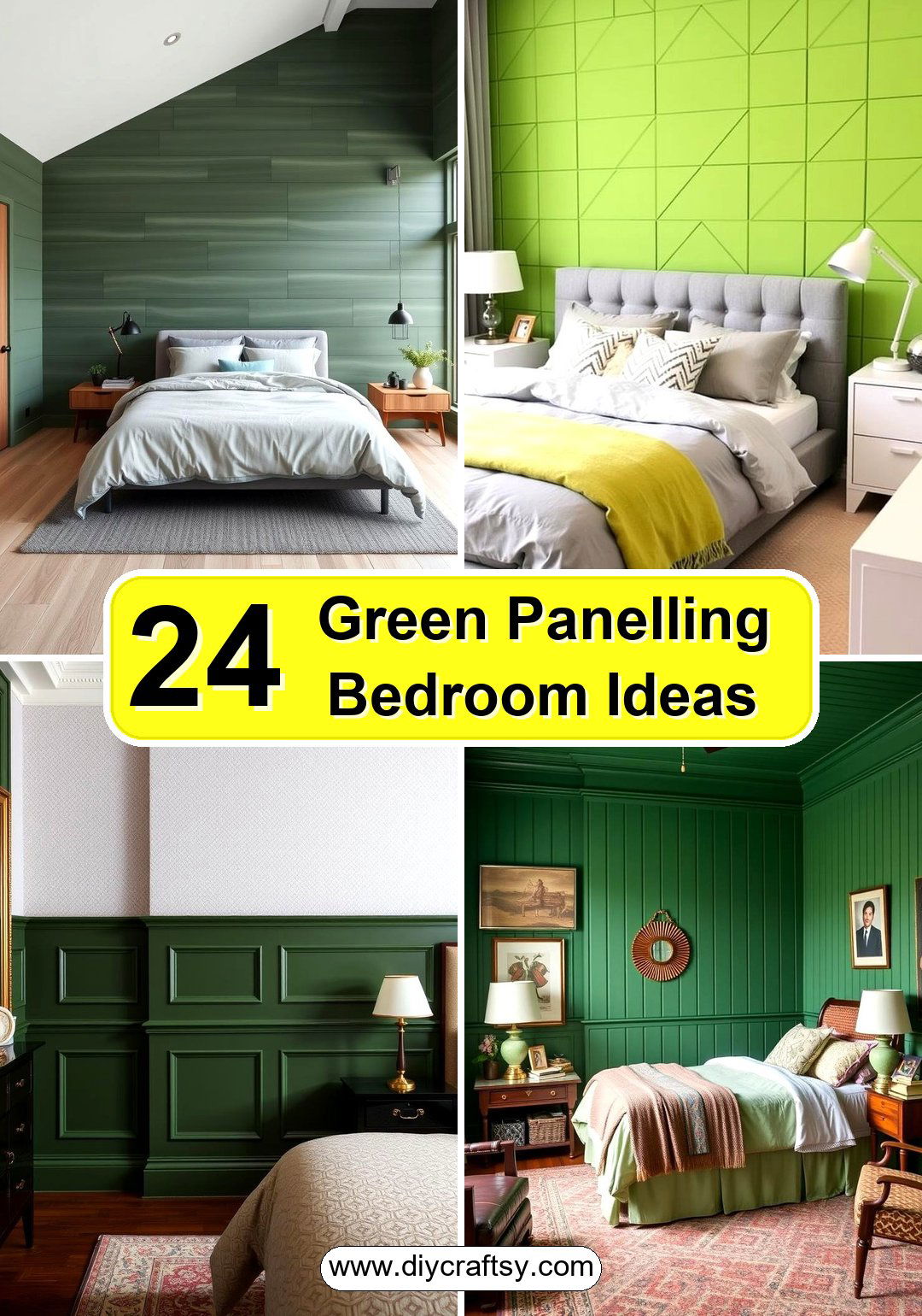 Green Panelling Bedroom Ideas
