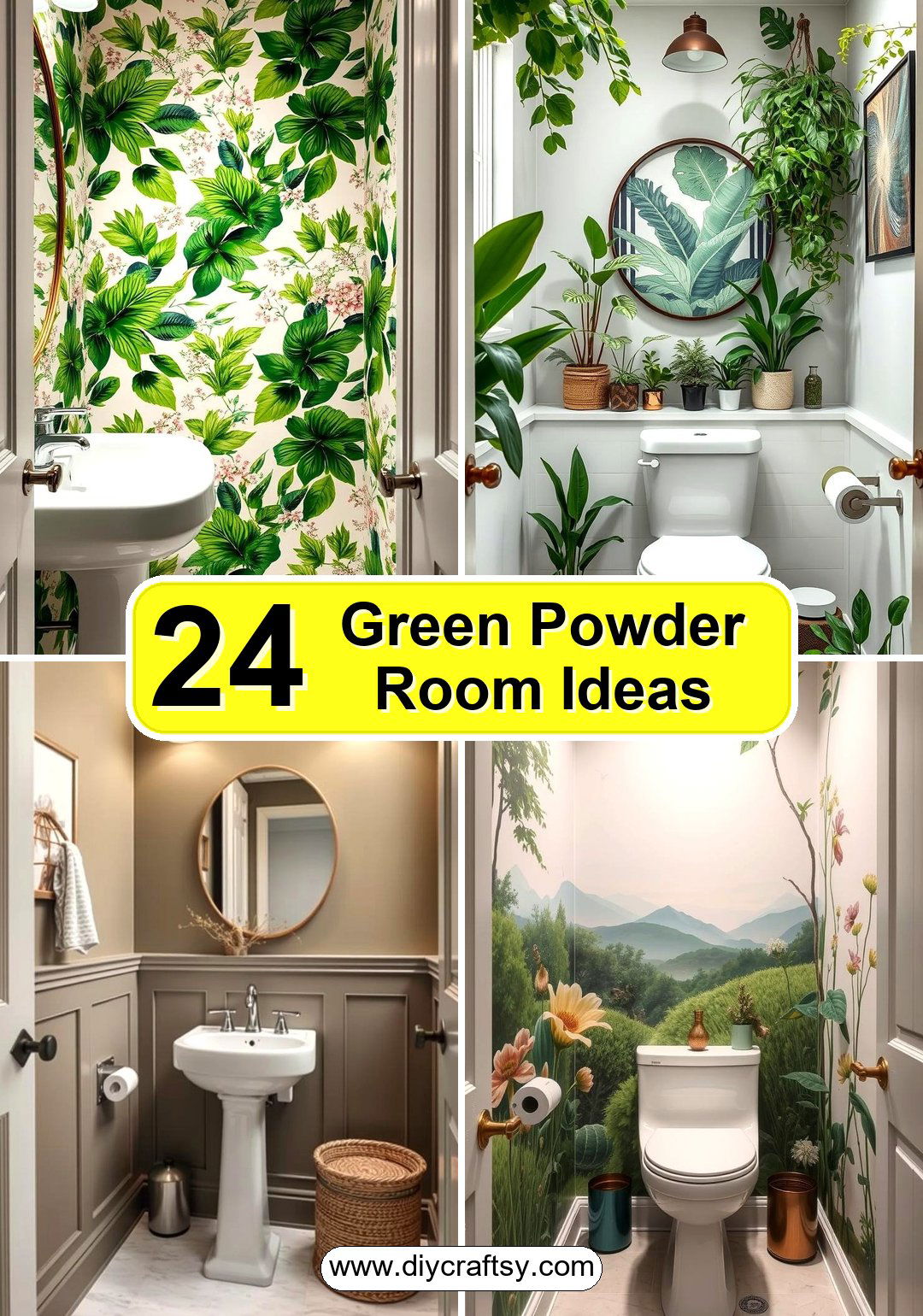 Green Powder Room Ideas