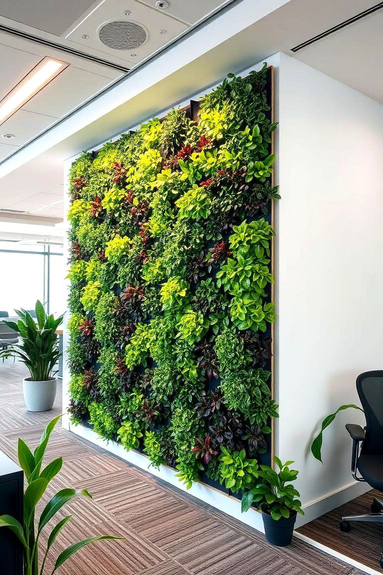 Green Wall Panels - 24 Green Home Office Ideas